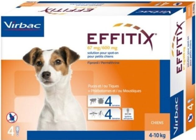 Virbac Effitix S dogs (4-10 kg) 4 spots on