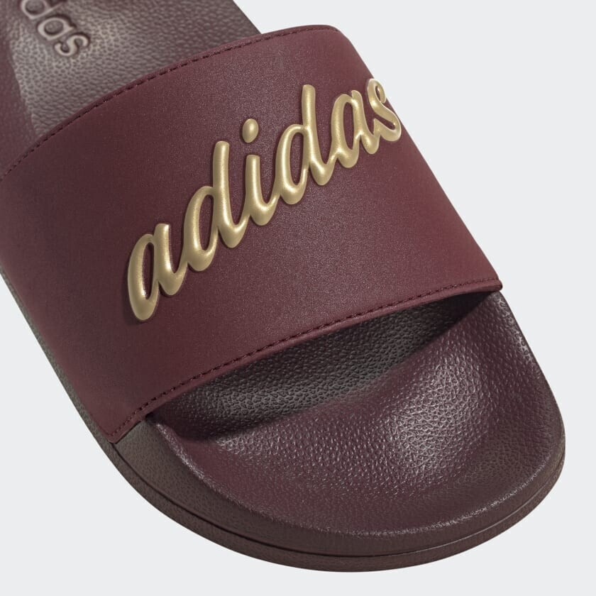 Adidas adilette maroon deals