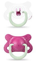Suavinex Night & Day Silicone Rabbit Dummies 2-4m (2 pcs.)