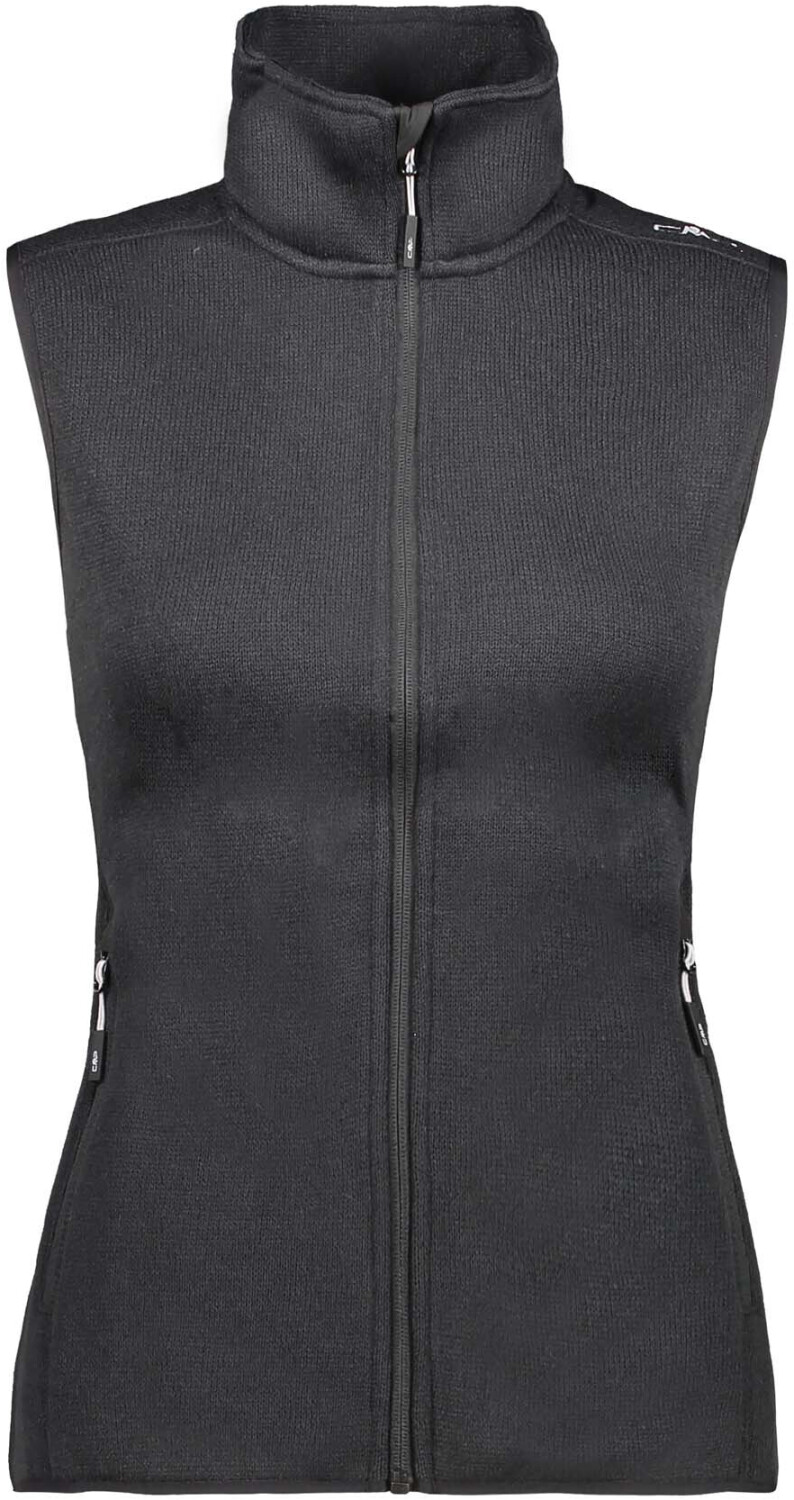 CMP Women's Gilet in Knit-Tech Fleece (3H55766) nero