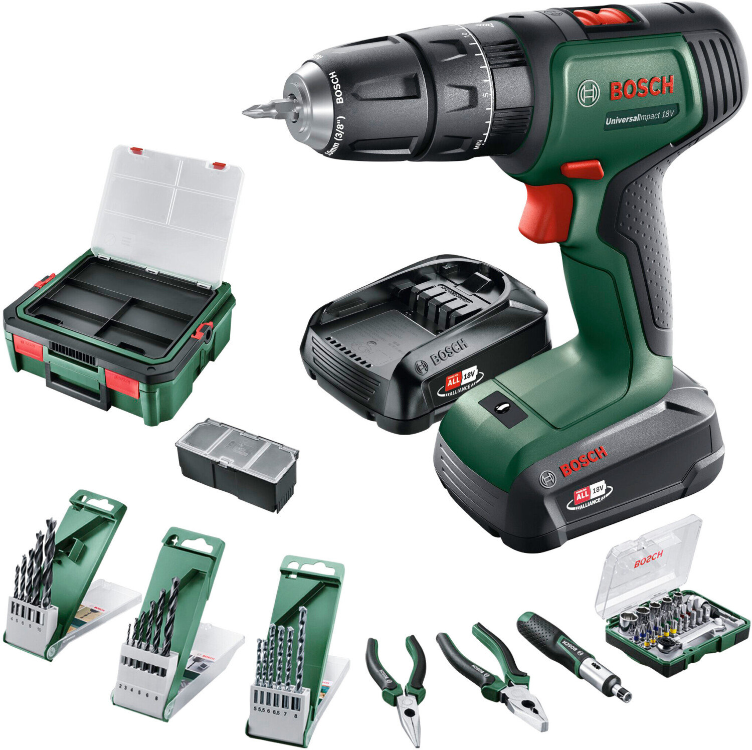 Bosch UniversalImpact 18 (+ 46AC set + AL18V-20 in Systembox S)