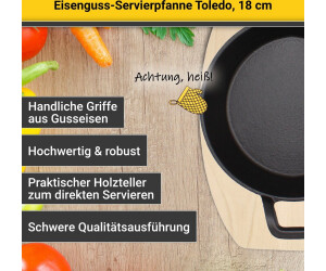 Krüger Toledo Eisenguss mit Holzteller (Ø 18 cm) ab € 21,01 |  Preisvergleich bei