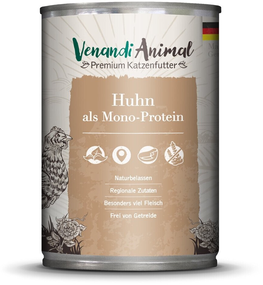 Venandi Animal Cat food with chicken monoprotein canned food 400g