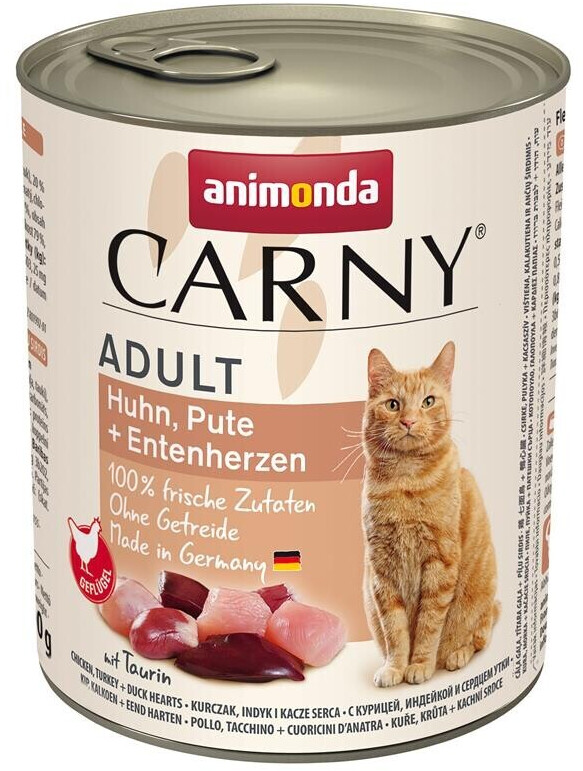 Animonda Carny Cat Adult chicken turkey and duck heart