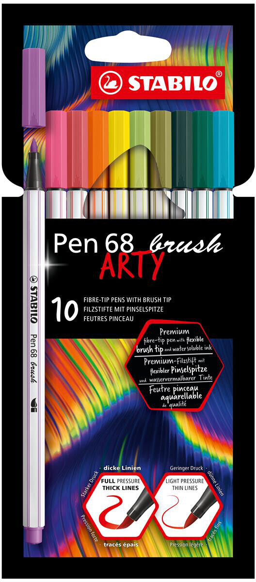 Photos - Creativity Set / Science Kit STABILO Pen 68 Brush Arty 10er Pack 