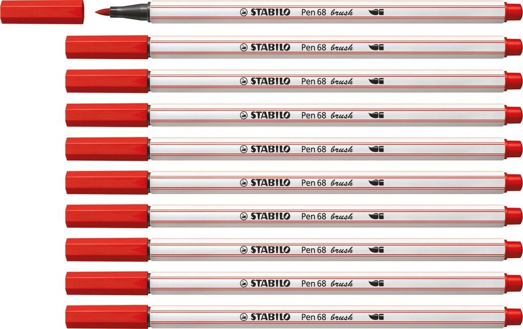 STABILO Pen 68 Brush 10er Pack carminred