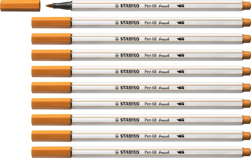 STABILO Pen 68 Brush 10er Pack ocher dark