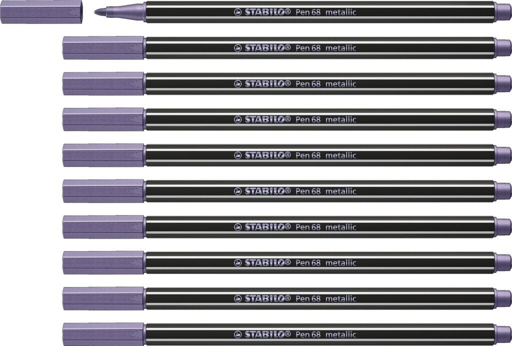 STABILO Pen 68 Brush 10er Pack pinkred metallic