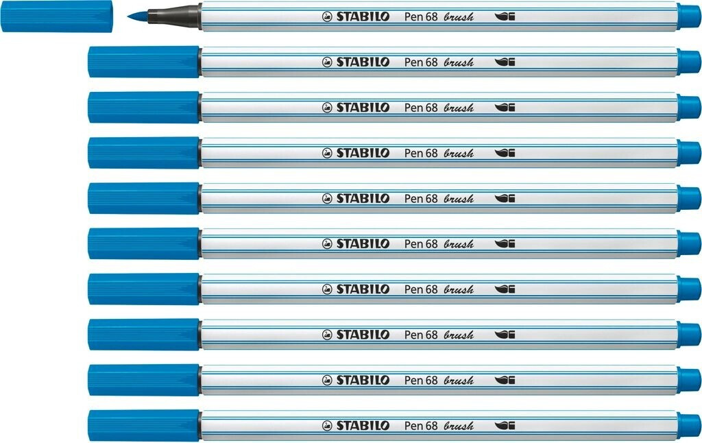 STABILO Pen 68 Brush 10er Pack light blue