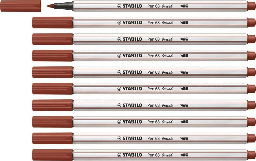 STABILO Pen 68 Brush 10er Pack siena