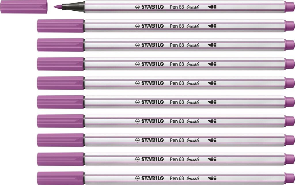 STABILO Pen 68 Brush 10er Pack plum