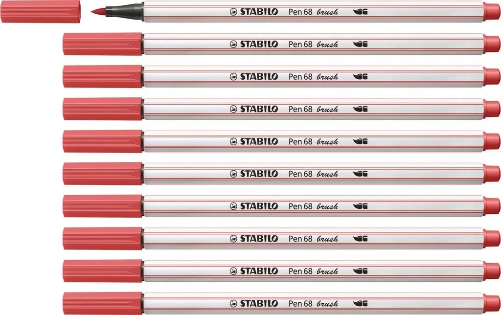 STABILO Pen 68 Brush 10er Pack rust red