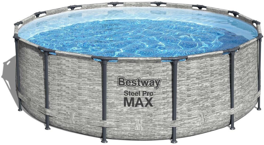 Bestway Steel Pro MAX € 427x122cm | bei Komplett-Set 382,99 Frame ab cremegrau Pool Preisvergleich (5619D-22)