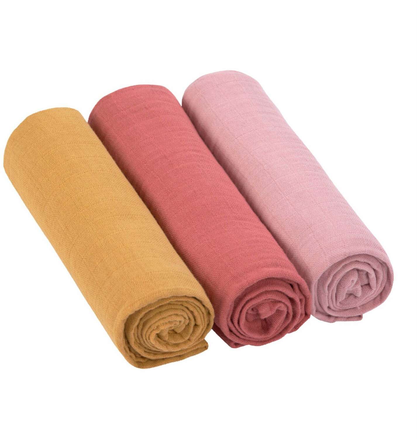 Lässig Swaddle Burp Blanket rose/red/mustard