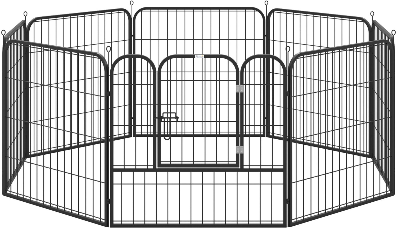 Pawhut Enclosure for puppies with lockable door 79x79cm Black