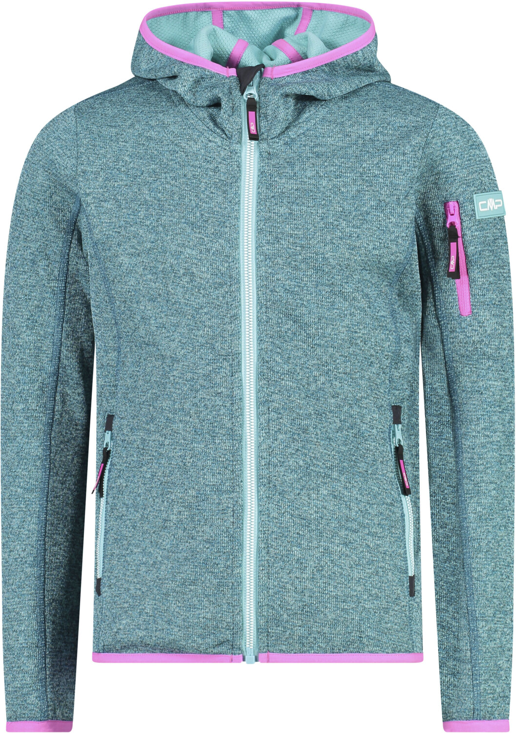 CMP Girl's Hooded Sweatshirt in Knit-Tech fleece (30H5905)