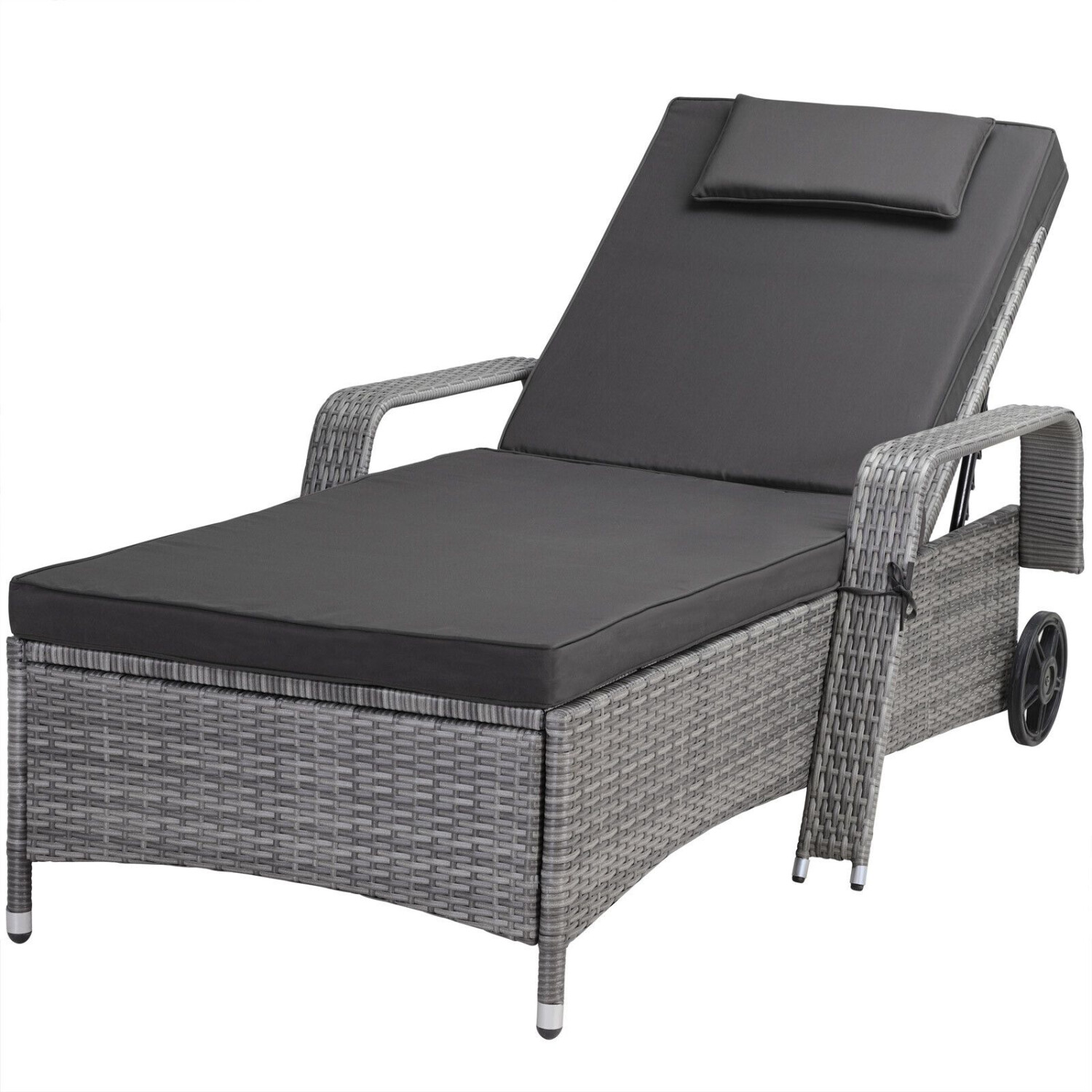 Casaria Rattan Sun Lounger 193x90cm 994