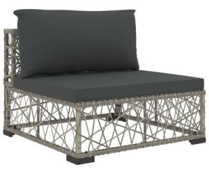 vidaXL Caja de Almacenaje de Jardín Guardar Objeto Organizador Guantera de Gran Capacidad para Balcón Cuarto de Utencilio Mueble Ratán Sintético Gris 100x50x50 cm 