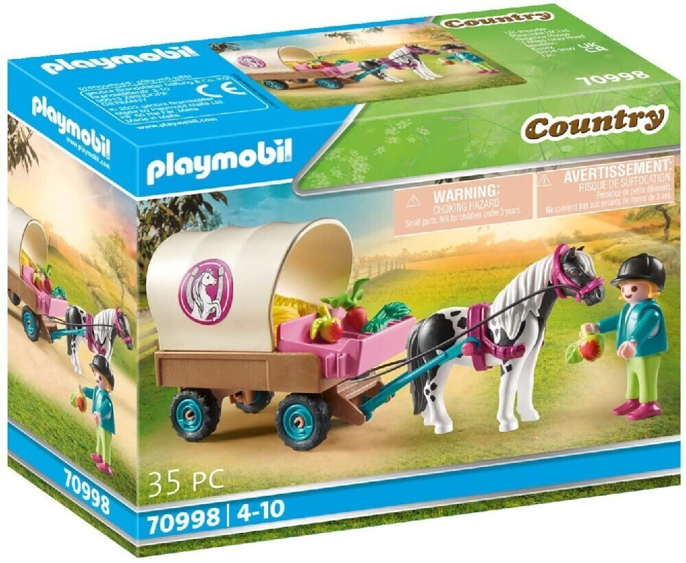 PLAYMOBIL 70998 - Carriole avec enfant et poney pas cher 