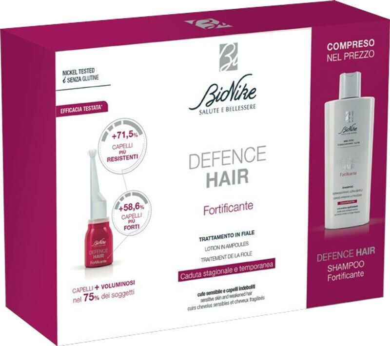 Bionike Defence Hair Anti-Loss Treatment + Shampoo (12 pcs + 200ml)