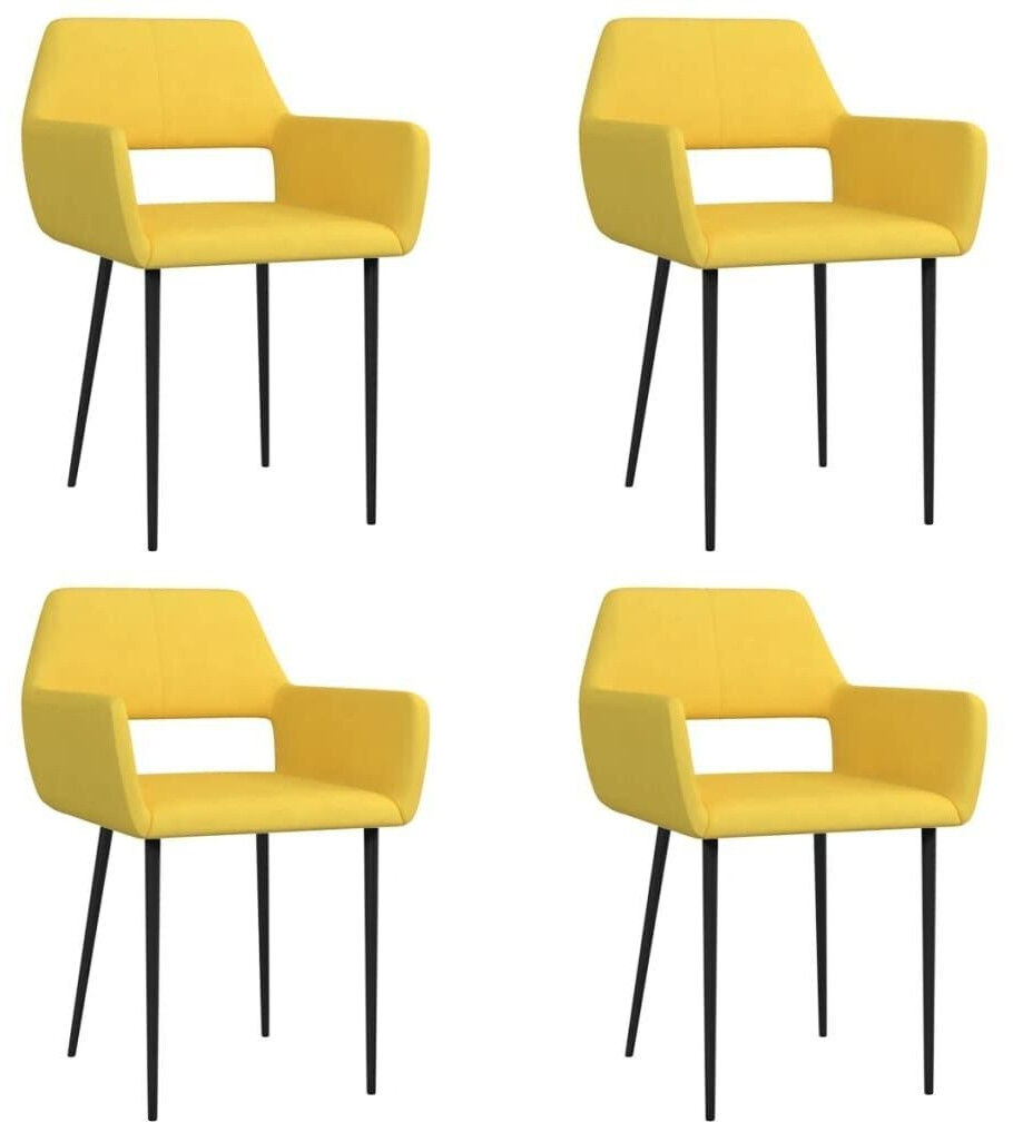 vidaXL Set 4 pz. (54 x 54 x 79 cm) yellow