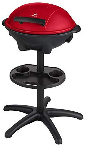 senya Barbecue électrique sur pied et de table avec couvercle Barbecue Party rouge (SYCK-G045R)