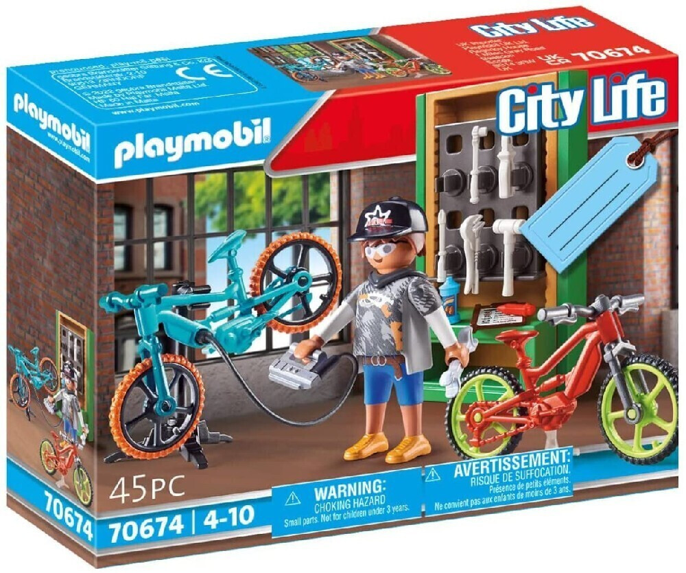 Playmobil Set cadeau Atelier réparation de vélos (70674)