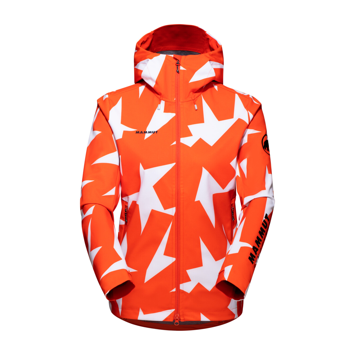 Mammut 160 Years SO Hooded Jacket Women hot red/white aop