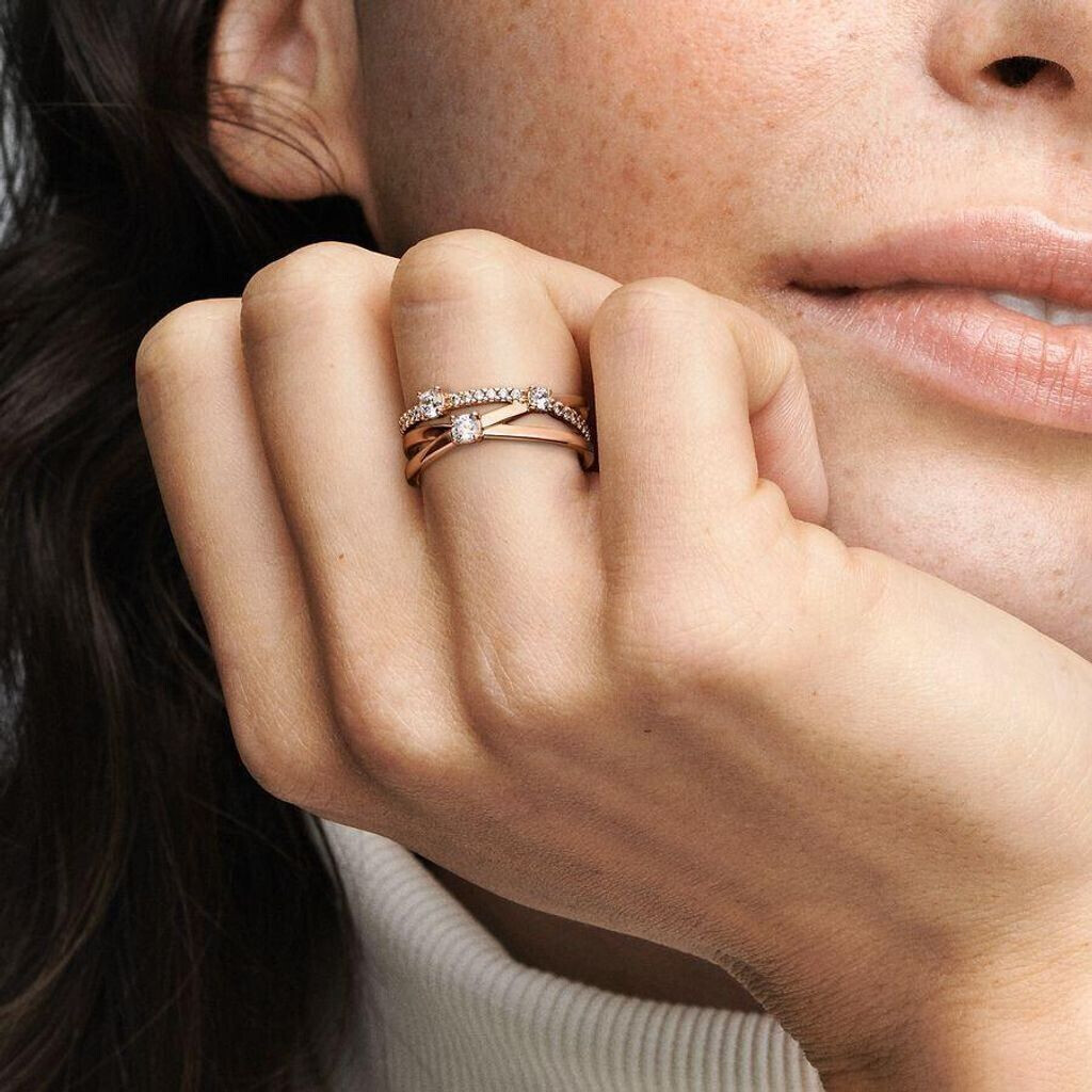 Triple band diamond ring discount