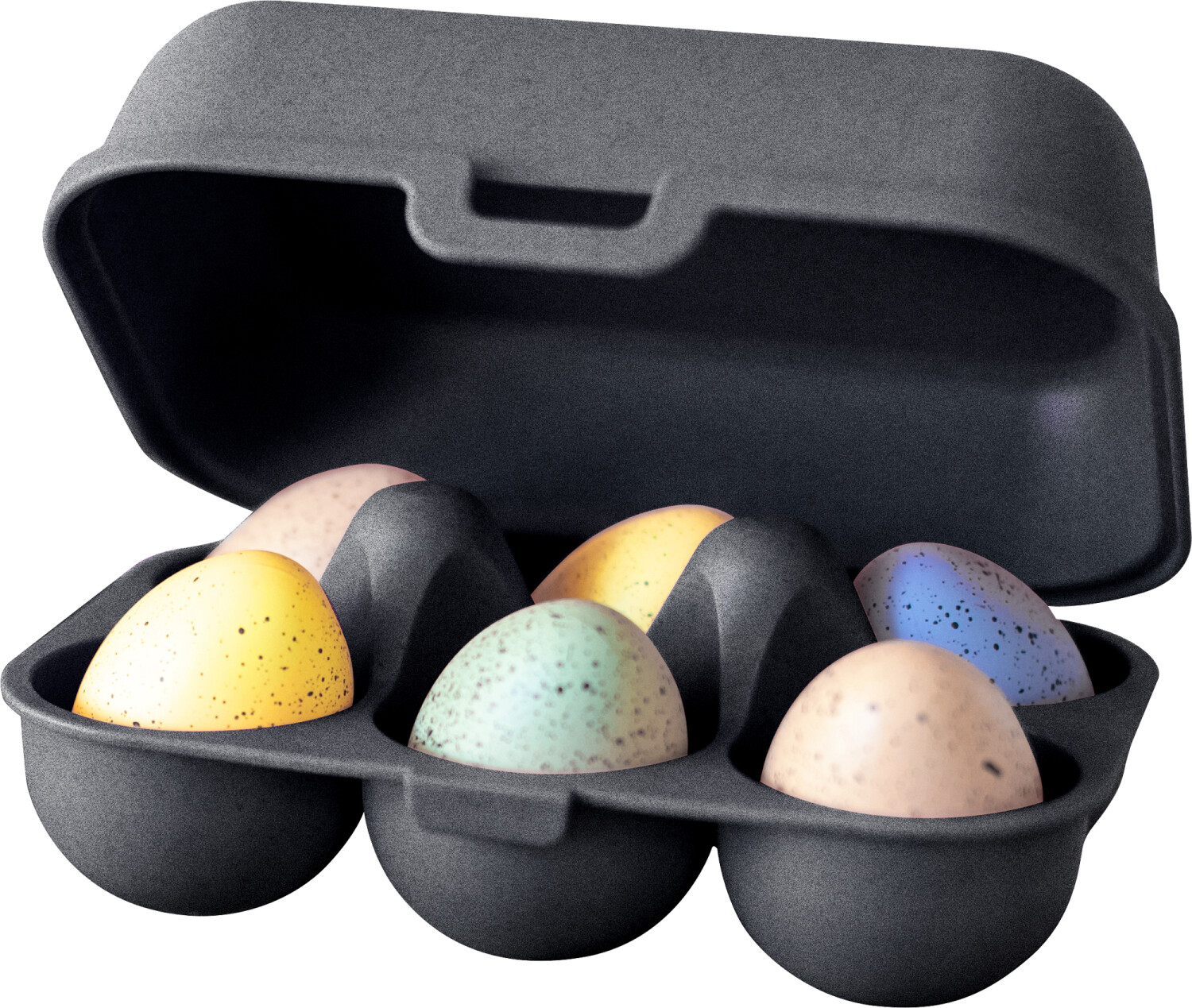 Boîte à œufs Réutilisable Koziol EGGS TO GO MINI - Pour 6 œufs, Bleu, Lavable Au Lave-vaisselle