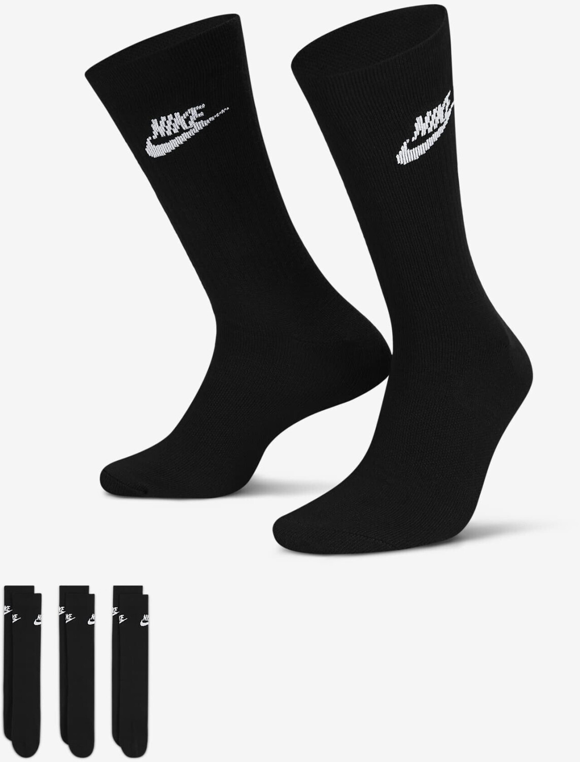 Nike Chaussettes Elite x3 Blanc/noir Taille Chaussettes XL (46-50)