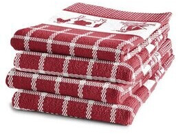 Damai Kitchen towels DDDDD Dutchie red set of 6