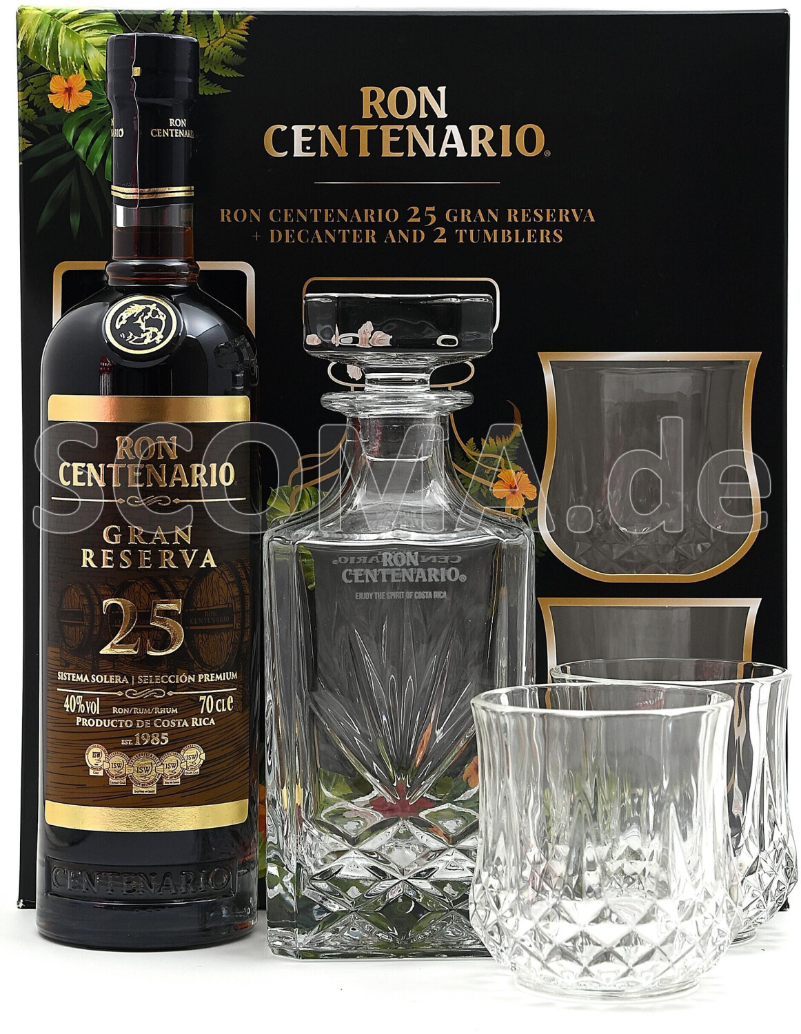 Ron Centenario Gran Reserva 25 Jahre 0,7l 40% Set mit Gläsern ab 66,47 € |  Preisvergleich bei