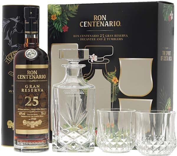 Ron Centenario Gran Reserva 25 Jahre 0,7l 40% Set mit Gläsern ab 66,47 € |  Preisvergleich bei