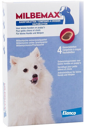 Elanco Milbemax for small dogs and puppies 4 tabs