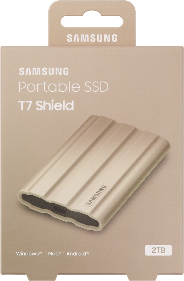 Samsung Portable SSD T7 Shield 2 To beige au meilleur prix sur