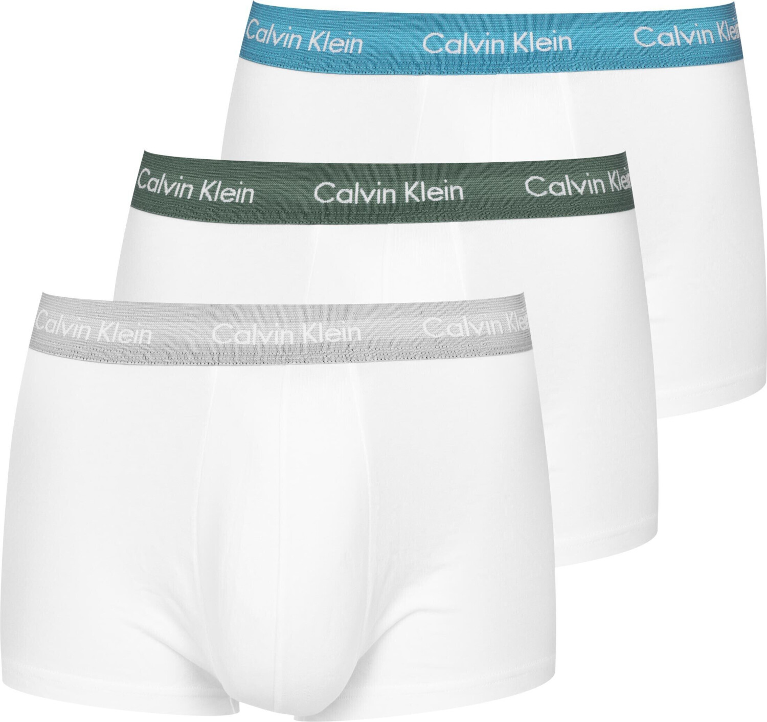 Calvin Klein 3 Pack Low Rise Trunks Cotton Stretch U2664G W