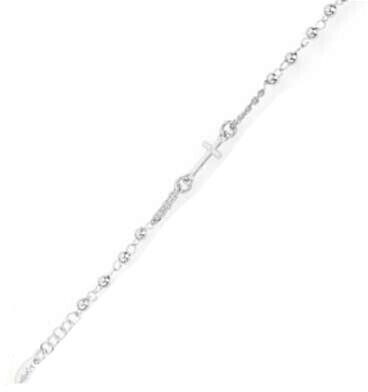 Amen Rhodium Rosary Bracelet (BROB3)