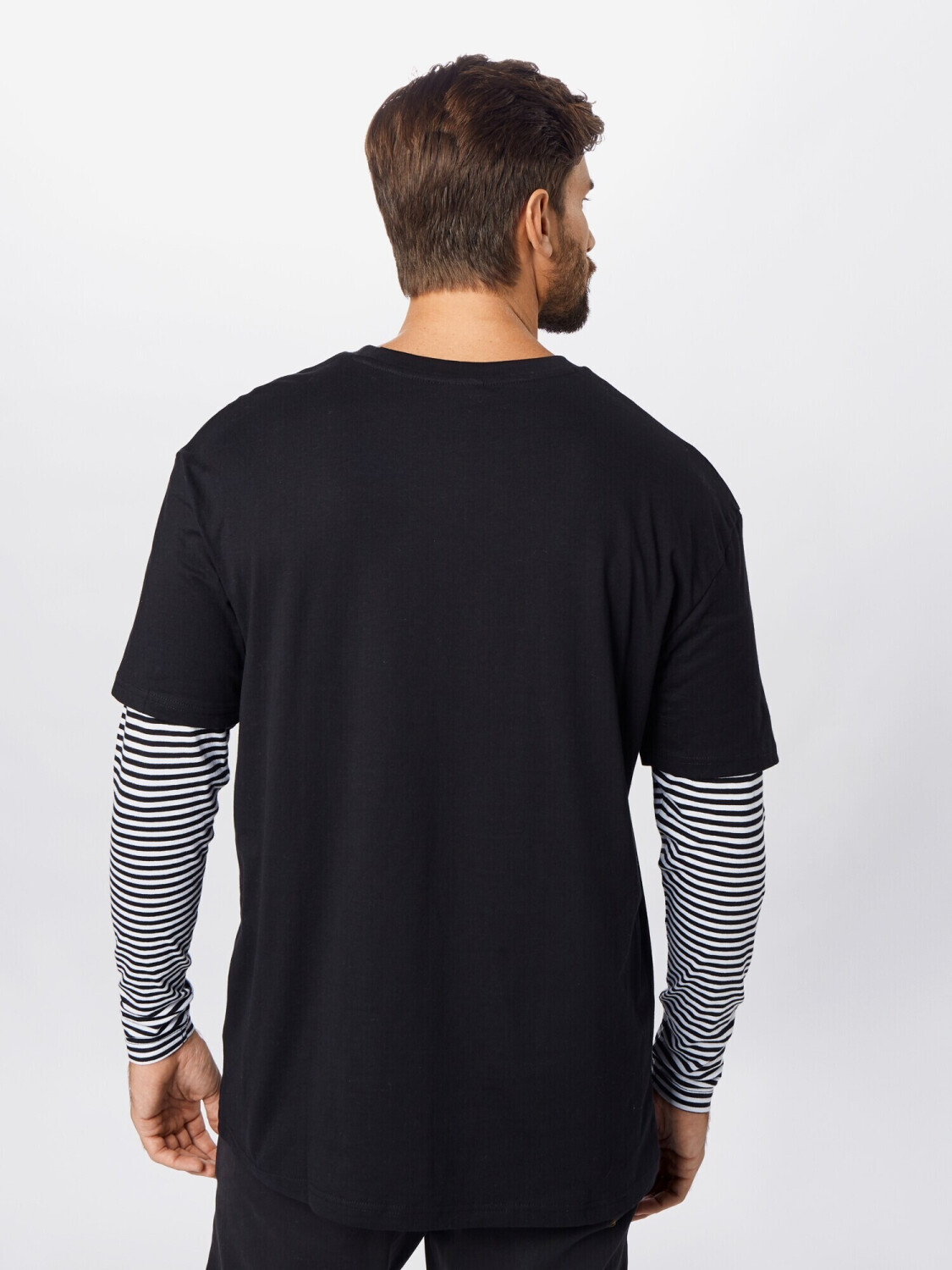 Buy Urban Classics – Striped Double Tee Oversized (Today) (TB3498) on from £11.99 black Best Layer LS Deals