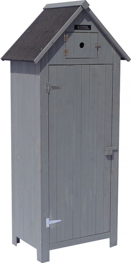 Habitat et Jardin Armoire de jardin Cabanon 77 x 54,5 x 179 cm anthracite