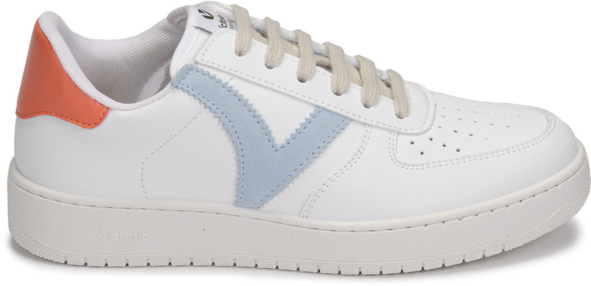 Victoria Madrid Contrasting Leather-Effect sky blue