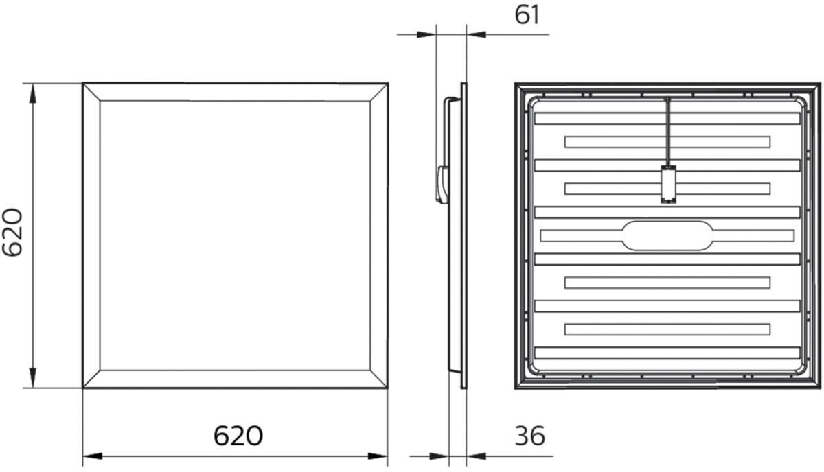 Philips Lighting Panel Ledinaire RC065B 34W/4000K (36558999) ab 38,98 €