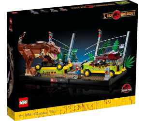 LEGO Jurassic World 76948 pas cher, L'évasion du T. rex et de l'Atrociraptor