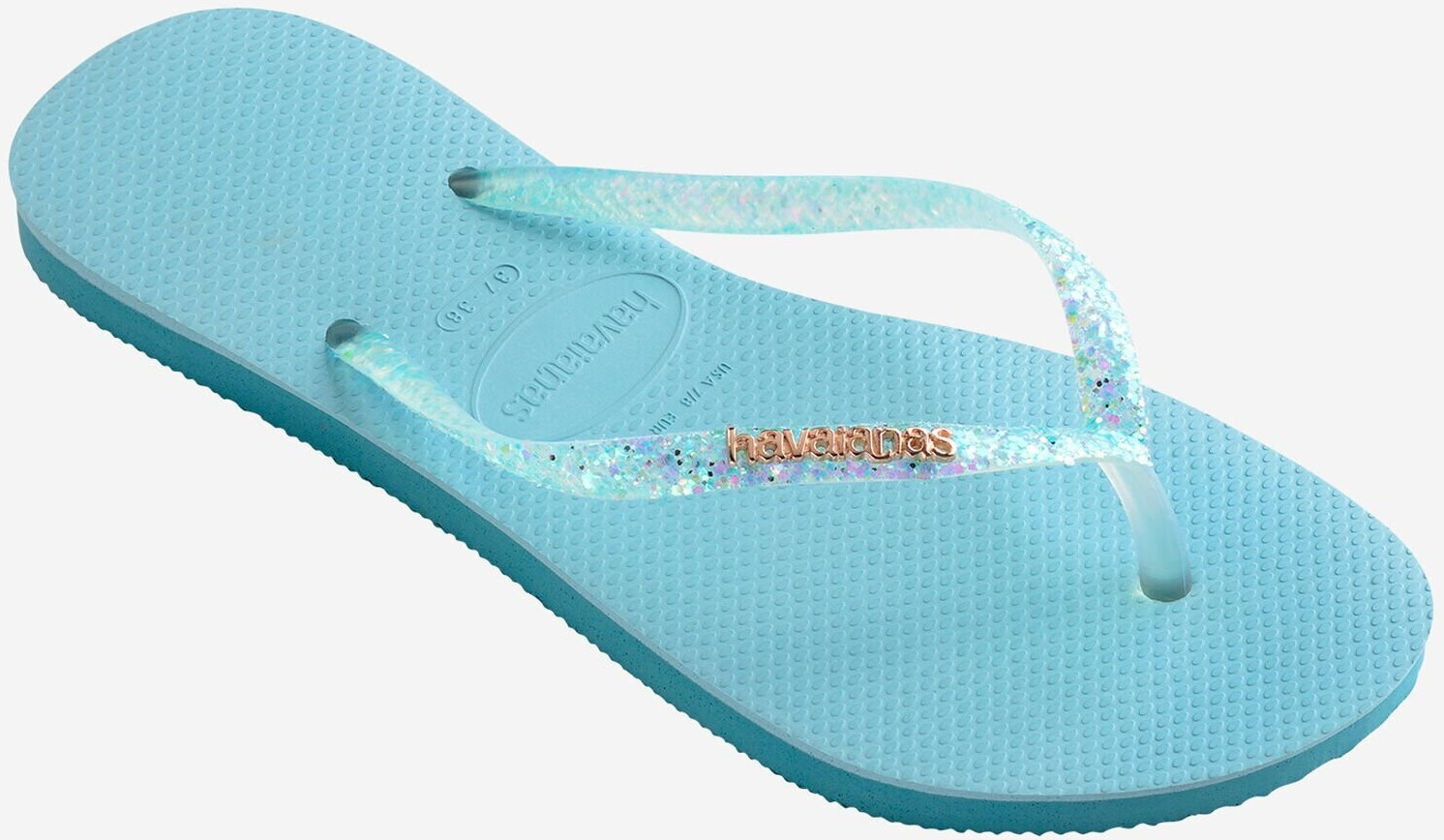 Turquoise havaianas flip flops hot sale
