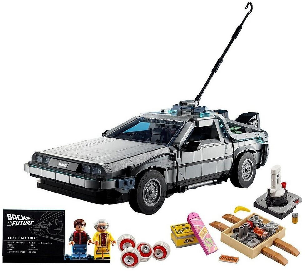 LEGO Icons 10300 Back to the Future Time Machine DeLorean Car Set