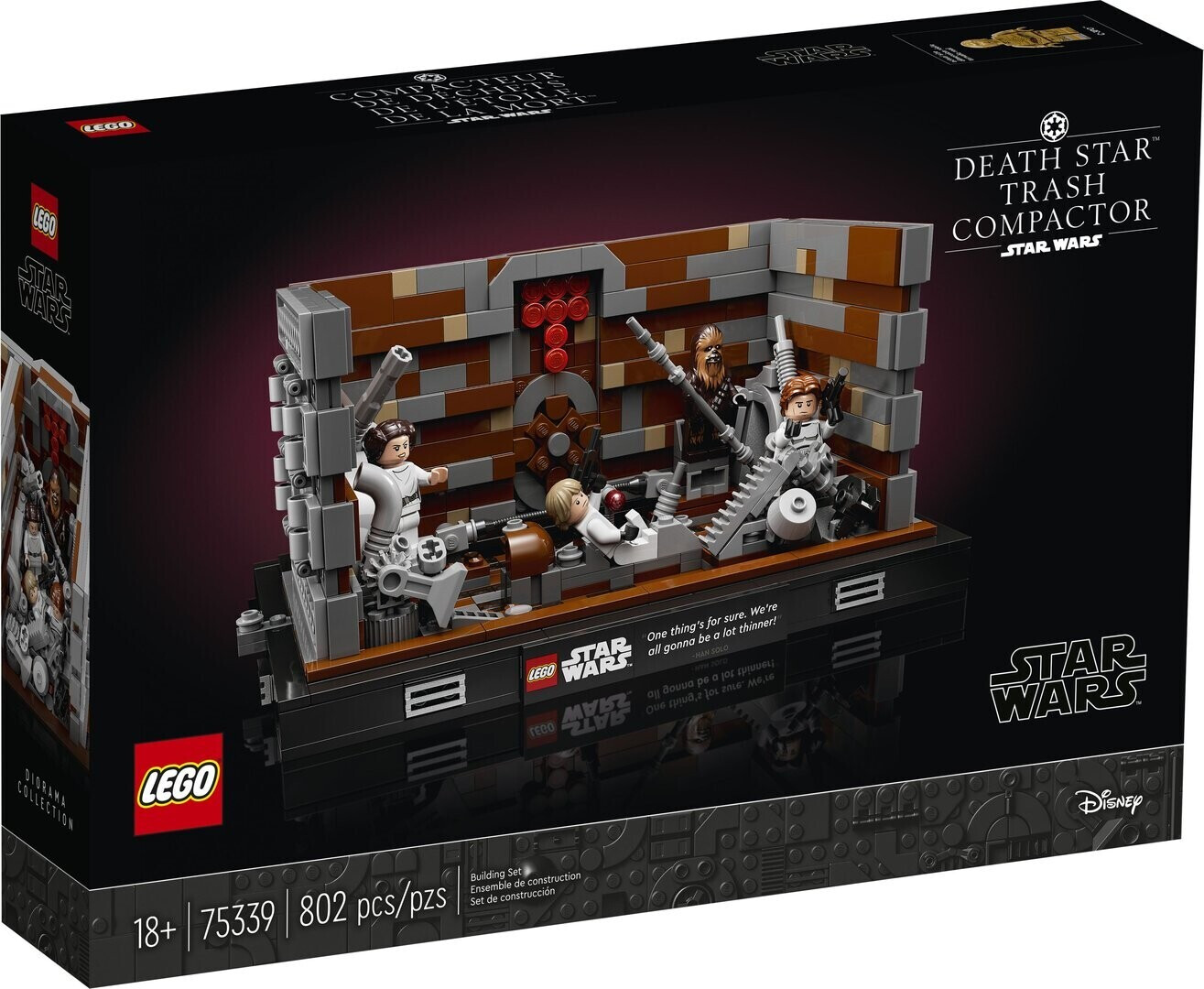 Soldes LEGO Star Wars - Diorama du compacteur de déchets de l'Étoile de la  Mort (75339) 2024 au meilleur prix sur