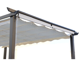 Megashopitalia Baumwollvorhang Mit Ösen – 160x270 Cm, Ecru, Für Pavillon, Pergola, Veranda, Druckknopf-Befestigung