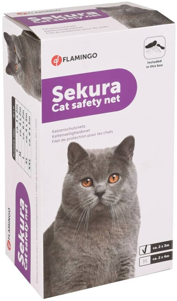 Flamingo Filet de protection pour chat 3x2m Flamingo Filet de protection pour chat 3x2m