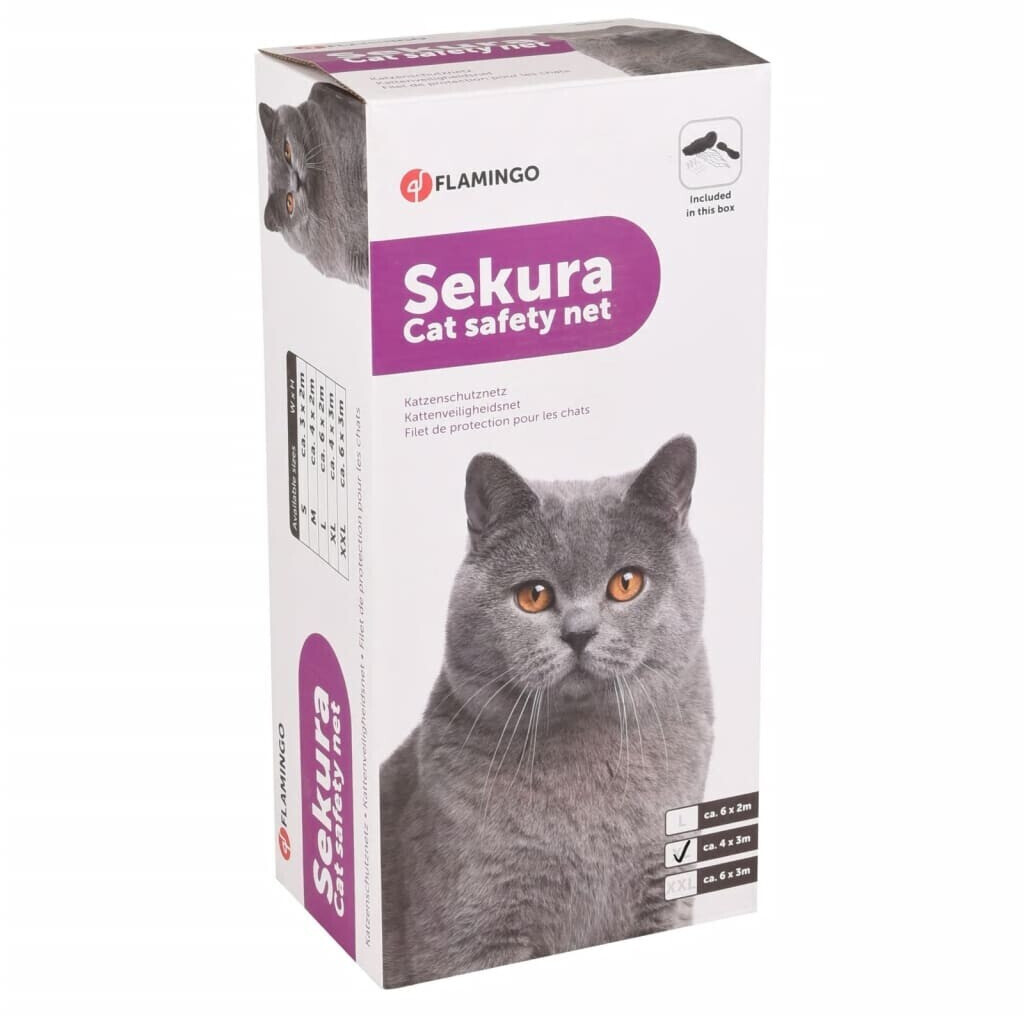 Flamingo Filet de protection pour chat 4x3m