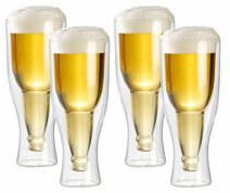 infactory 4 verres à bière double paroi 33 cl